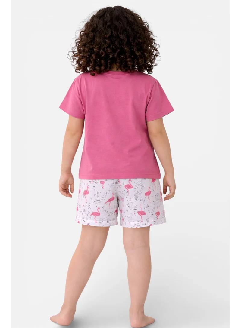 Victor And Jane  Girls’ Pajama Set – Flamingo “You Are Loved” T-Shirt & Printed Shorts for Women | Best Price UAE